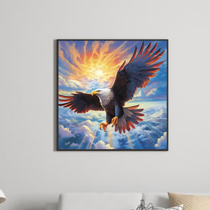 Eagle-Full Round Diamond Painting-30x30cm