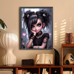 Life of Pets Girl-Full Round/Square Diamond Painting-30x40cm/40x50cm/50x70cm