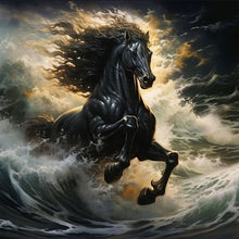 Load image into Gallery viewer, Cowgirl With Horse-Full Round Diamond Painting-30x30cm
