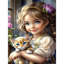 Load image into Gallery viewer, Life of Pets Girl-Full Round/Square Diamond Painting-30x40cm/40x50cm/50x70cm
