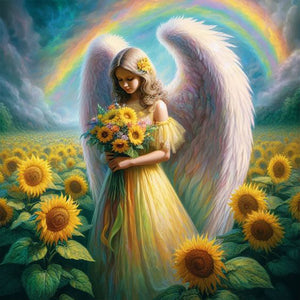 Angel-Full Round Diamond Painting-30x30cm