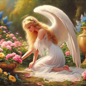 Angel-Full Round Diamond Painting-30x30cm