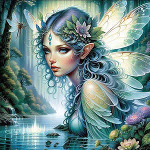 Angel-Full Round Diamond Painting-30x30cm