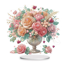 Load image into Gallery viewer, Rose-Single Side Drill-Acrylic Diamond Desktop Ornament
