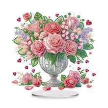 Load image into Gallery viewer, Rose-Single Side Drill-Acrylic Diamond Desktop Ornament
