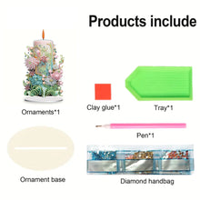 Load image into Gallery viewer, Flowers Candle-Single Side Drill-Acrylic Diamond Desktop Ornament
