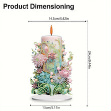 Load image into Gallery viewer, Flowers Candle-Single Side Drill-Acrylic Diamond Desktop Ornament
