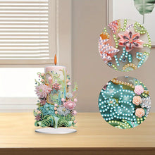 Load image into Gallery viewer, Flowers Candle-Single Side Drill-Acrylic Diamond Desktop Ornament
