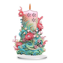 Load image into Gallery viewer, Flowers Candle-Single Side Drill-Acrylic Diamond Desktop Ornament
