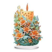 Load image into Gallery viewer, Flowers Candle-Single Side Drill-Acrylic Diamond Desktop Ornament

