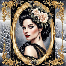 Load image into Gallery viewer, Lady-Full Round Diamond Painting-30x30cm
