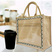 Load image into Gallery viewer, Linen Tote Bags Waterproof Daily Utility Bag(Interchangeable decorative canvas)
