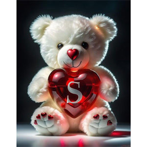 Love Letter Bear-Full Round Diamond Painting-35x45cm
