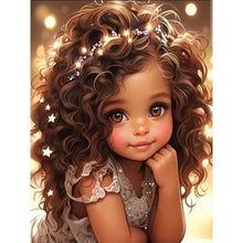 Load image into Gallery viewer, African American Girl-Full Round/Square Diamond Painting-30x40cm/40x50cm/50x70cm
