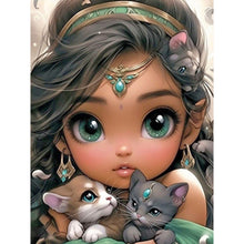 Load image into Gallery viewer, Life of Pets Girl-Full Round/Square Diamond Painting-30x40cm/40x50cm/50x70cm
