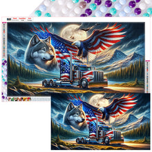 Load image into Gallery viewer, Eagle-Full Round Diamond Painting-70x40cm-Large Size
