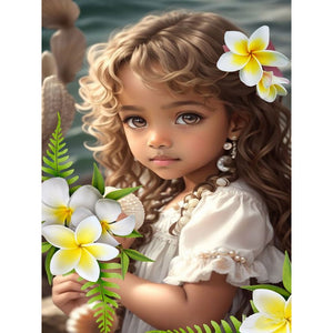 African American Girl-Full Round/Square Diamond Painting-30x40cm/40x50cm/50x70cm