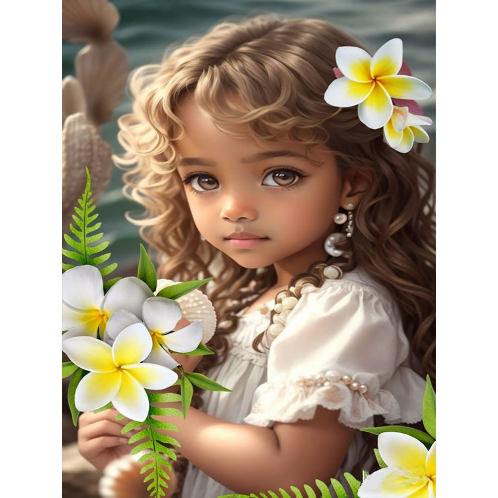 African American Girl-Full Round/Square Diamond Painting-30x40cm/40x50cm/50x70cm