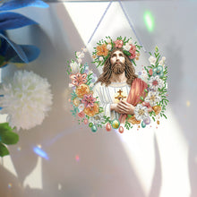 Load image into Gallery viewer, Jesus-Acrylic Single Side Diamond Pendant
