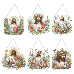 Jesus-Acrylic Single Side Diamond Pendant
