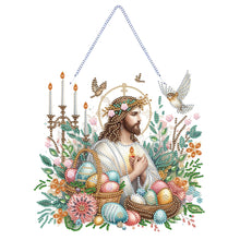 Load image into Gallery viewer, Jesus-Acrylic Single Side Diamond Pendant
