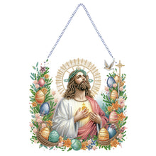 Load image into Gallery viewer, Jesus-Acrylic Single Side Diamond Pendant

