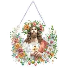Load image into Gallery viewer, Jesus-Acrylic Single Side Diamond Pendant
