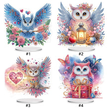 Load image into Gallery viewer, Owl-Single Side Drill-Acrylic Diamond Desktop Ornament

