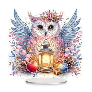 Owl-Single Side Drill-Acrylic Diamond Desktop Ornament