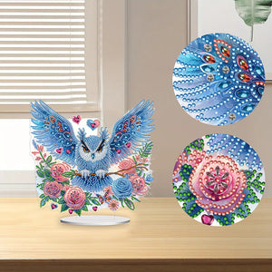 Owl-Single Side Drill-Acrylic Diamond Desktop Ornament