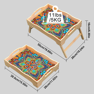 Wooden Mandala Diamond Painting Dinning Table Tray