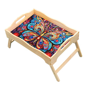 Wooden Mandala Diamond Painting Dinning Table Tray