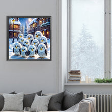 Load image into Gallery viewer, Owl-Full Round Diamond Painting-30x30cm
