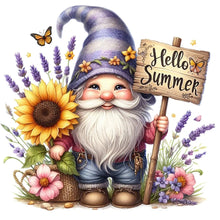 Load image into Gallery viewer, Flower Gnome-Full Round Diamond Painting-30x30cm
