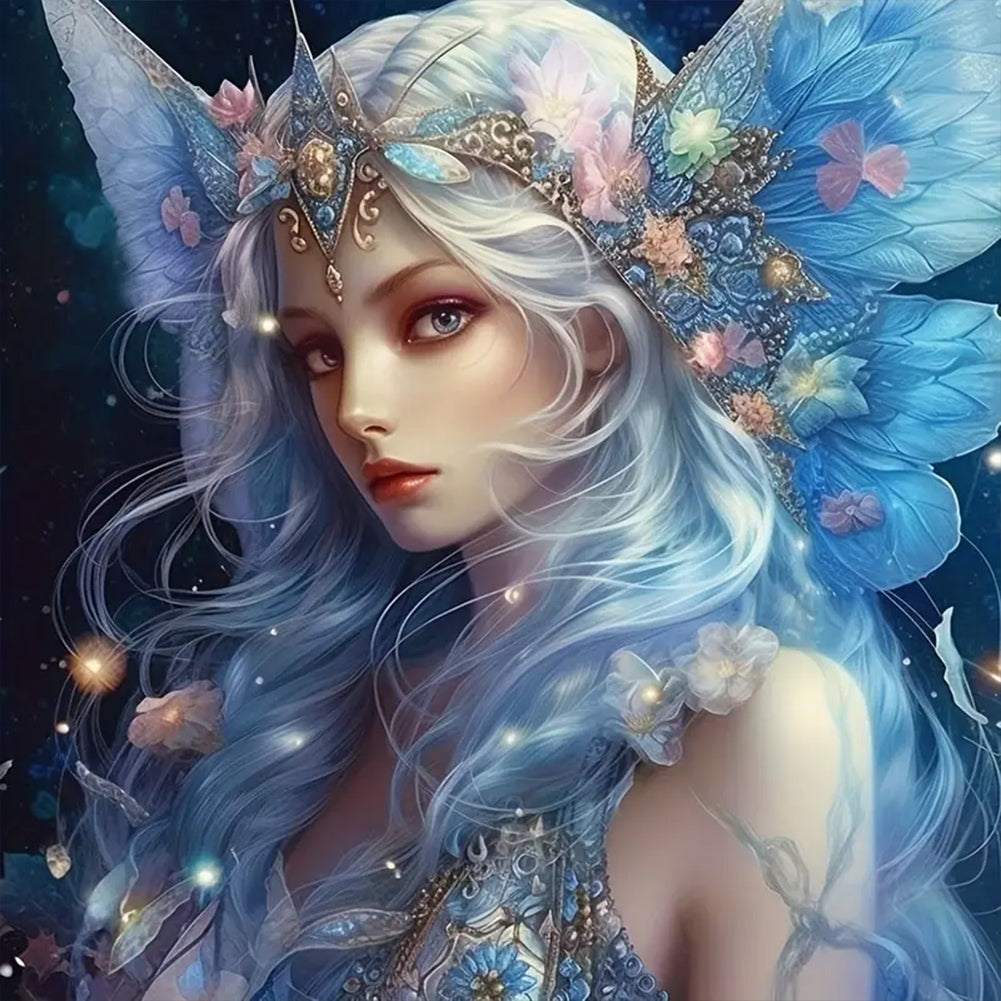 Elf Girl-Full Round Diamond Painting-30x30cm
