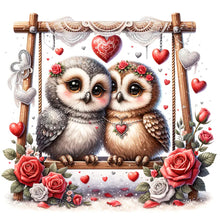Load image into Gallery viewer, Flower Owl-Full Round Diamond Painting-30x30cm
