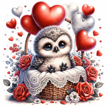 Load image into Gallery viewer, Flower Owl-Full Round Diamond Painting-30x30cm
