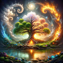 Load image into Gallery viewer, Life Tree-Full Round Diamond Painting-30x30cm
