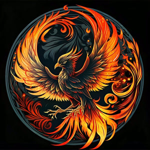 Phoenix-Full Round Diamond Painting-30x30cm