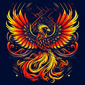 Phoenix-Full Round Diamond Painting-30x30cm