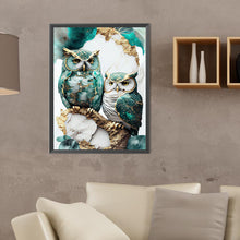 Load image into Gallery viewer, Stained Glass Owl-Full Round Diamond Painting-30x40cm
