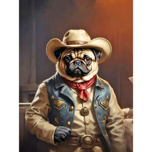 Western Cowboy Animal-Full Round Diamond Painting-30x40cm