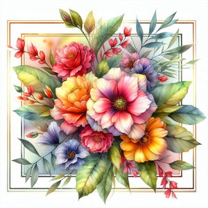 Flower-Full Round Diamond Painting-30x30cm