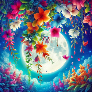 Flower-Full Round Diamond Painting-30x30cm