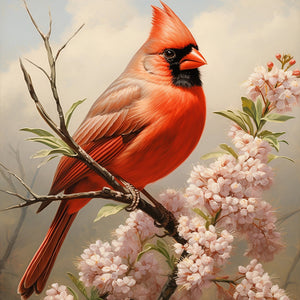 Cardinal-Full Round Diamond Painting-30x30cm
