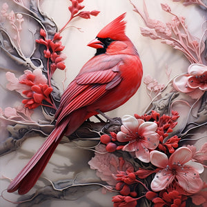 Cardinal-Full Round Diamond Painting-30x30cm