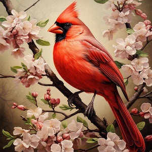 Cardinal-Full Round Diamond Painting-30x30cm