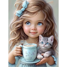 Load image into Gallery viewer, Sweet Girl-Full Round Diamond Painting-30x40cm
