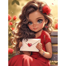 Load image into Gallery viewer, Sweet Girl-Full Round Diamond Painting-30x40cm
