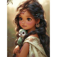 Load image into Gallery viewer, Sweet Girl-Full Round Diamond Painting-30x40cm
